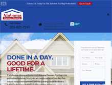 Tablet Screenshot of alabamadiscountroofing.com